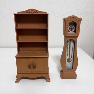 Eden Madeline’s Old House in Paris Dollhouse Living Room Set Clock Hutch